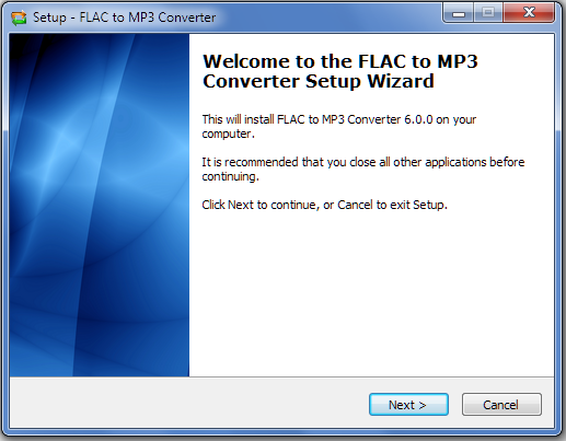 Install FLAC to MP3 Converter